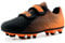 Zapatos de Fútbol Niños 29 Zapatos de Fútbol Sin Cordones Niños Niñas Zapatos con Tacos Zapatos de Entrenamiento de Fútbol Antideslizantes Zapatos Deportivos de Verano al Aire Libre Negro-Naranja