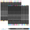 CHARSOCO Fineliner Farbe Set, 36 farbige Filzspitzenstifte mit 0.4 mm, ultrafeine Federspitze,Geeignet für Skizzen und Malerei, Tagebuchschreiben, Notizen, Comiczeichnungen und Malbücher