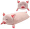 Ponjauk Langes Plüsch-Schwein Kuscheltier 85cm, Riesiges Pinkes Schwein Plüschtier, Süßes Schwein Plüschtier zum Schlafen und Umarmen, Langer Körper Werfkissen für Kinder