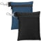 2 PCS Golf Tee Bag & Golf Ball Bag Pouch, Navy & Grey Durable Organizer with Heavy-Duty Zipper & Utility Hook,Portable Accessories Storage for Golfers