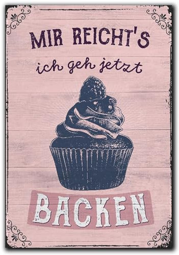 LANOLU Kühlschrankmagnete lustig- Mir reicht's, backen- Geschenke für Back-Fans- lustige Magnete mit Sprüchen und witzigen Motiven 8x5,5cm