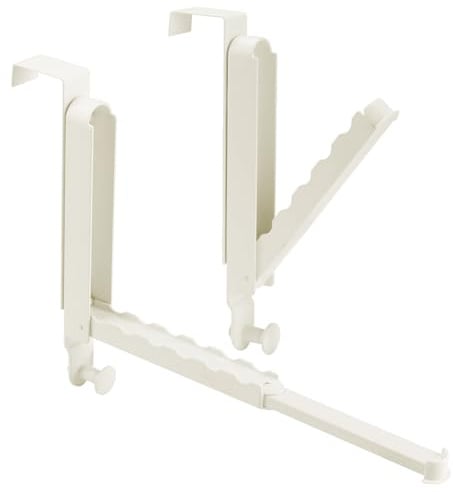 2 Pezzi Attaccapanni da Porta Estensibile e Pieghevole - Design Salva Spazio, appendini da porta, ganci appendiabiti da porta, appendi abiti per porte(Bianco latteo)