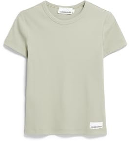 ARMEDANGELS Damen RIPP-T-Shirt aus Bio-Baumwoll Mix KARDAA Slim Fit Seagreen