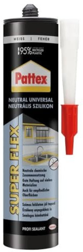 Neutral Silikon für Innen und Außen Weiß- Dichtstoff für Fassaden und Fensteranwendungen - Für Bad und Küche- Schimmelressistent- hohe Wasser- und UV Beständigkeit- Flexibel und langlebig (1 x 280ml)