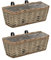 LumFurni Jardinière de Balcon 2 pcs Osier avec Doublure en PE 40 cm