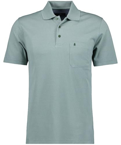 RAGMAN Herren Softknit-Polo Fischernetz Minze-320, XXL
