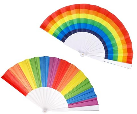 ShiWuYou Handfächer bunt Fächer, Farbe Handfächer, Faltventilator Fächer für Tanz, Party, Hochzeit Geschenke, DIY Dekoration, Haus Dekorationen