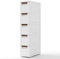 COSTWAY Nischenschrank schmal mit Rollen, Nischenregal 20cm breit, Nischenwagen mit 5 Schubladen, Badrollwagen für Bad, Klassenzimmer, Studio & Salon, Weiß, 42 x 19 x 91 cm