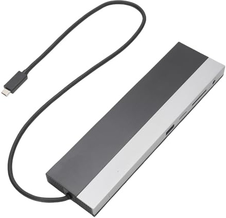 Stazione di Docking USB C, Stazione Docking a Tripla Display, 12 in 1 Tipo C 5 Gbps USB 3.0 VGA Displayport RJ45 HD Multimedia Multimedia Porta Alluminio Hub in Lega di Alluminio