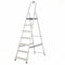 BiGDUG Aluminium Step Ladder - 7 Step Folding Ladder - Non-Slip Surface Hand Rails 7 Tread - Closed Height 2150 mm Platform Height 1400mm