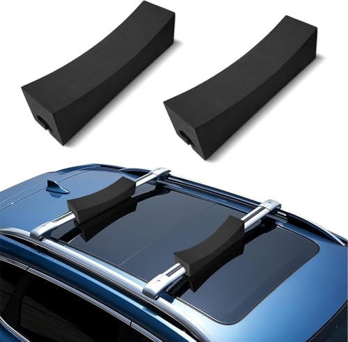 Hominas Dachträger Universal Auto 2 Stück Tragbare Weiche Dachträger Auflagen Schnellmontage für Surfbrett Kajak Stand up Paddel