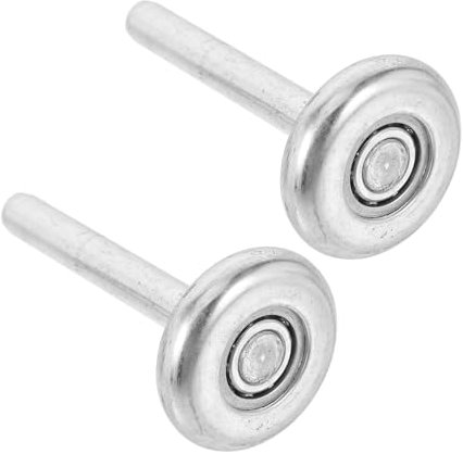 Gatuida 2 Pièces Roues de Porte de Garage Silencieuses Roulettes de Remplacement pour Porte Coulissante avec Tige Accessoires de Garage Durables Compatibles