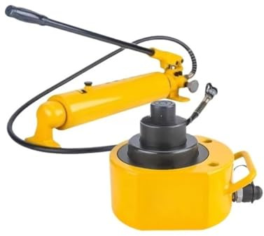 DUOCAI Hydraulic Ram Jack Multi-Section Stroke Portable 100T Hydraulic Ram Cylinder Jack Low Profile 69mm Steel Lifting Tools With Manual Electric Pump 10/20/50T Capacity Load