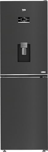 Beko AeroFlow™ HarvestFresh™ CNAD5692DVPZ 192cm 50/50 Frost Free Fridge Freezer - Black Steel - D Rated