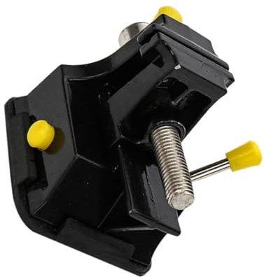 OHPHCALL Compact Alluminum Alloy Table Vise Clamp-on Bench Vise for Model Building and Electronics, Light-Duty Mini Table Clamp in Black for Precision Work and DIY Projects