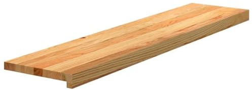 XHNIFBN 8 gradini per scale in legno massello di rovere, 110 x 25 x 2 cm, marrone chiaro, robusti gradini in legno di quercia per scale interne e davanzali, legno naturale massiccio per progetti di