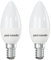 paul russells LED Light Small Edison Screw E14, 60watt Equivalent, 6.5W 806LM LED Bulbs, 2700K Bright Warm White, Frosted C35 SES Candle Energy Saving Non-Dimmable Chandelier Lightbulbs, 2 Pack
