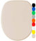 Sanilo WC Sitz ohne Absenkautomatik, viele einfarbige Toilettendeckel zur Auswahl, hochwertige und stabile Qualität aus Holz (Beige)