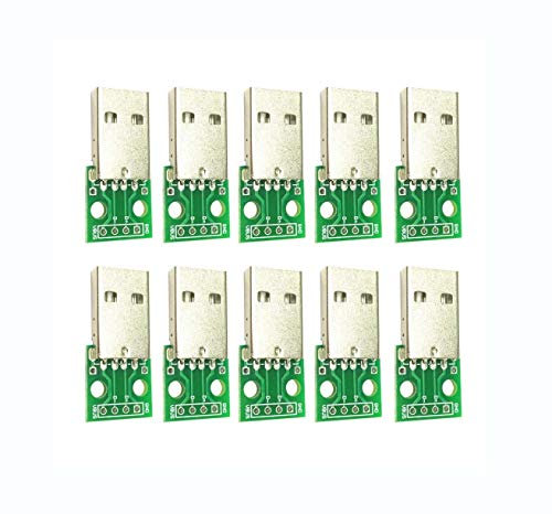 DollaTek 10Pcs USB Connector/Mini Micro USB vers Adaptateur Dip 2.54mm 5pin Connecteur B Type USB2.0 Femelle PCB Converter USB-01