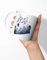 BLAK TEE Nature Animal Snow Wolf Illustration Porcelain Coffee and Tea Mug 330 ml