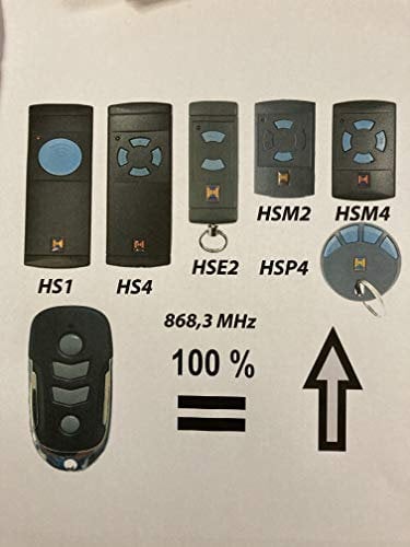 Ersatz Handsender für Hörmann HS1 HS4 HSE2 HSM2 HSM4 HSP4 868,3 MHz blaue Tasten