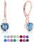 Orecchini Lovli a Monachella - Acquamarina Pendenti in Argento 925 Placcati Oro Rosa 18K - Azzurri e Dorati per Donna
