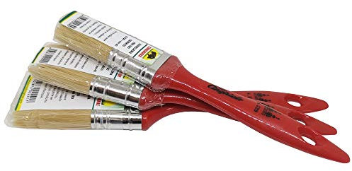 Pennelli Cinghiale, Professionali con Ghiera Nichelata e Manico in Plastica, Setola Bionda Miscelata 8529X345 (3 Pezzi)