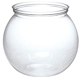 Fun Express Clear Plastic Fish Bowl - Versatile Party Decor for Birthday Parties Events & Creative Displays - Perfect for Centerpieces Favors & Themed Decorations - 1 Piece