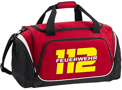 Feuerwehr-Sporttasche 112, rot 55 L, 62 x 32 x 30 cm