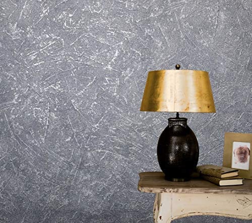 marburg Tapete silber Grau Struktur Schlafzimmer Wohnzimmer 100% Made in Germany Premium Vlies Qualität 10,05 X 0,53m
