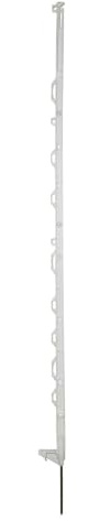horizont Weidezaunpfähle Kunststoff 5 Stück weiß, Höhe 138cm
