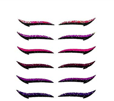 Adesivi per eyeliner riutilizzabili, 6 paia di ombretti autoadesivi per il trucco degli occhi Ombretto per il viso Cat Eye Smokey Cosmetic Tape (F)