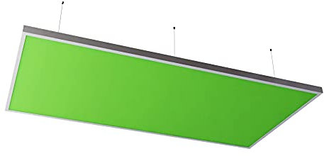 Horch Akustik Deckensegel, Schallabsorber zur Lärmreduktion, 120x240cm, Rahmen: Silber elox, Bezug: Maigrün (Filz)