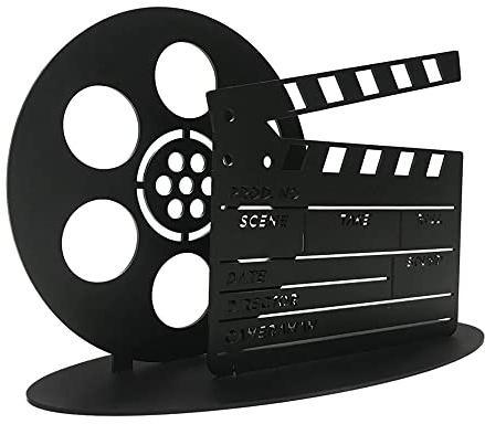 Indoor Outdoor Film Clapper Board and Film Reel Vintage Movie Ornament Hollywood Gifts Studio Camera Professional Director Cut Scene Classic at The Movies