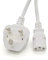TRD UK White Kettle Lead Power Cable 2M, 3M & 5M 3 pin mains White Power Lead/Power Cord for TV, pc, monitor, plug, cord, printers (1M) (5M)