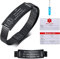 Notfallarmband Medizinisch Damen Personalisiert Uhrenarmband:VNOX Personalisiertes ID Armbänder mit Gravur Verstellbares Medizinischer Armband aus Edelstahl Männer,Schwarz