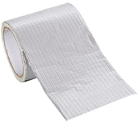 A2ZWORLD Nastro Butilico Sigillante Impermabile,Lunga 250cm,Larghezza Disponibile 50mm 75mm e 100mm,per Riparazioni Tubi Acqua,Tetto,Parasole,Pavimento,Cucina,Grondaie (100mm X 250cm),Grigio Argento