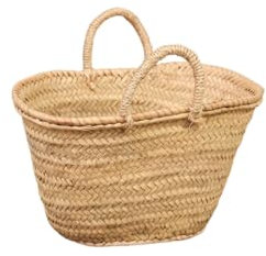 Cesteria Aparici - Bolso Satchel de Palma Natural - Personalizable - Capazo Playa o Piscina - Capazo Fibras Naturales - Unisex-Adultos - Beige - 42x23x25 cm - Asas Pita