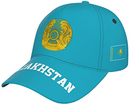 351 Herren Damen Baseball Kappen Kasachstan-Flagge Baseball Cap Verstellbar Basecap Leicht Baseballmütze Für Draussen Angeln Reisen