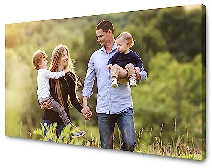 GP TONER Ihr FOTO auf Leinwand Personalisierte Foto Ihr eigenes Bild auf Leinwand mit Holzrahmen Kunstdruck Bild Foto 70x50 cm