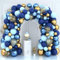 177pcs Blue Balloons Arch Kit - Navy Blue Balloon Gold Balloon Garland Kit With Confetti Balloon, Blue Birthday Balloons, Diy Ballon Arch For Boy Men Birthday Party Decorations Baby Shoower Wedding