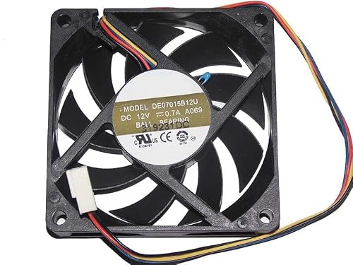 Zyvpee Ventilador de refrigeración de 70 mm DE07015B12U 12V 0.7A 4Wire 7cm 70X7015MM