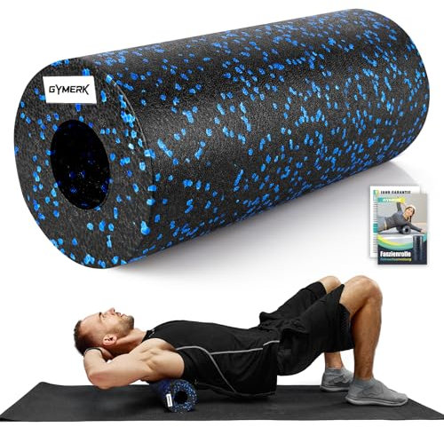 GYMERK Faszienrolle Mittlere Härte, Foam Roller (33 x 14 cm), Selbstmassage Fazienrolle zur Dehnung & Fitness des Rücken Wirbelsäule Beine, Effektive Massagerolle für funktionales Training