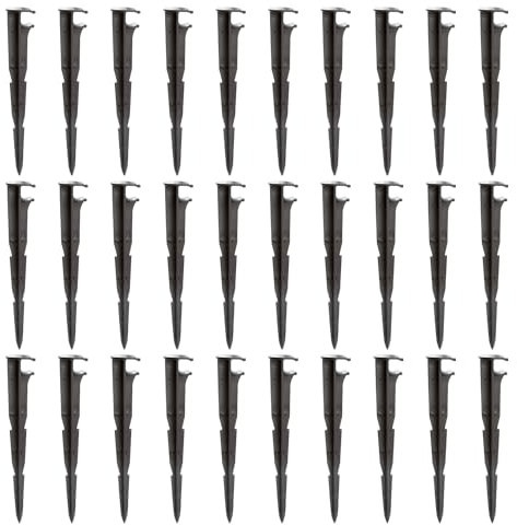 VooGenzek 30 Piezas 8/12mm Estacas de Apoyo para Riego por Goteo, Soporte Tubo Riego Piquetas, Estacas para Manguera de Riego, para Manguera de 8/12mm, para Huertos, Plantas o Macizos de Flores