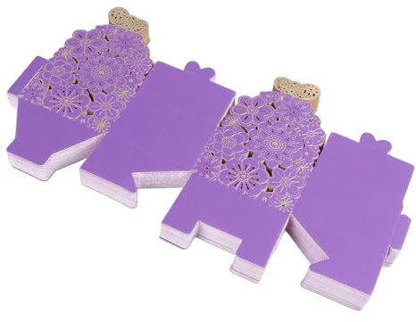 Miokycl 50 Stück Party-Leckerli-Box, Dekorative Süßigkeiten-Geschenk-Blumenmuster-Papier-Geschenkbox für Hochzeit