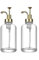 2 Pack Coffee Syrup Pump Coffee Station Coffee Syrup Dispenser Glass Honey Pot Honey Jar Shampoo and Conditioner Dispenser (Gold)