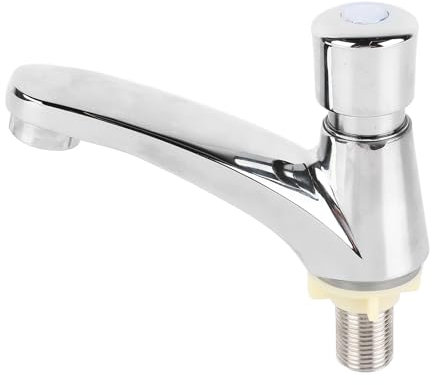 Grifo con Retardo de Tiempo, Grifos de Fregadero de Cobre con Cierre Automático, para Cocina Casera, Baño, Hotel
