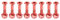 PATIKIL 1 Boulon de Quincaillerie pour Skateboard, 8 Ensemble de Vis et Écrous de Montage en Acier au Carbone pour Skateboard Cruiser, Orange