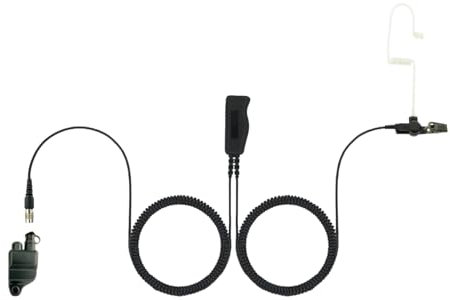 EarHugger Zwei-Draht-Akustikschlauch-Headset für Harris XL45 XL95 XG15 XG25 XG75 Radios mit Mikrofon und Schnelltrennung