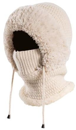 Warme flauschige Wintermütze, warme Strickmütze, Radfahren, Ski, Damen, winddichte Kapuze, schwere Thermo-Flanellmützen für Kleinkinder, Jungen, Damen, Wintermütze, Totenkopfmütze, Beanie-Mütze,
